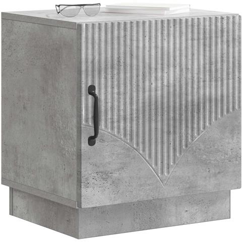 Comodino Grigio Concretè 43 x 34,5 x 47 cm Legno ingegnerizzato - Foto 2