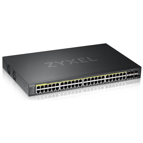 GS2220-50HP-GB0101F switch di rete Gestito L2 Gigabit Ethernet (10/100/1000) Supporto Power over Ethernet (PoE) Nero - Foto 1