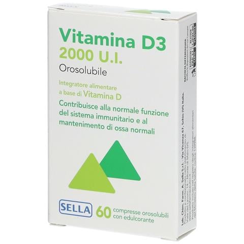Vitamina D3 2000UI Orosolubile 60 Compresse - Foto 1