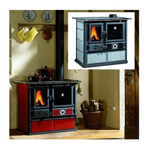 Termocucina Stufa A Legna Termorosa D. S. A Pietra Naturale 15,5kw - Foto 3