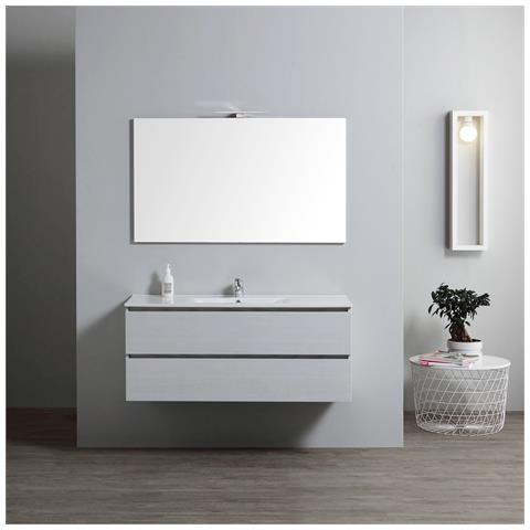 MOBILE BAGNO SOSPESO 90CM PROMENADE LAVABO E SPECCHIO SOLE