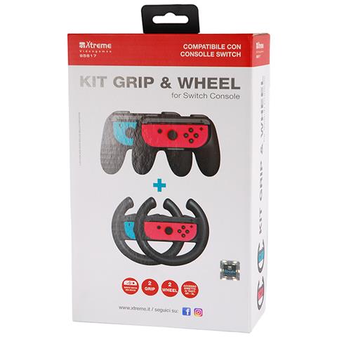 Switch Grips & Wheels (2 Adattatori Joypad + 2 Volanti)  - Foto 1