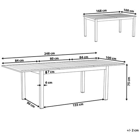 Tavolo Da Giardino In Alluminio 168/248x100cm Pancole - Foto 19