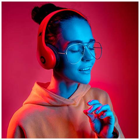 Cuffie stereo regolabili con padiglioni morbidi e microfono integrato, wireless V5.0, tasti per chiamate e gestione musica - Foto 2