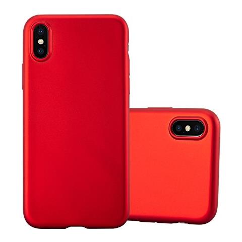 Custodia Compatibile Con Apple Iphone X / Xs In Rosso Metallico - Coperchio Protettivo In Silicone Tpu Flessibile - Foto 1