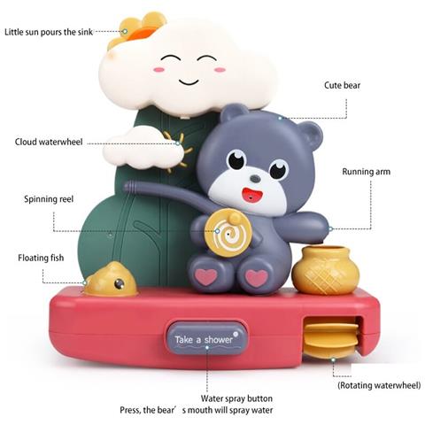 Giocattolo da Bagno per Bambini Giochi da Bagno Giochi da Doccia con Ventose Set di Giocattoli a Cascata Divertimento Ora del Bagno Giocattoli dAcqua per Bambini JBSON Giocattoli da Bagno 
