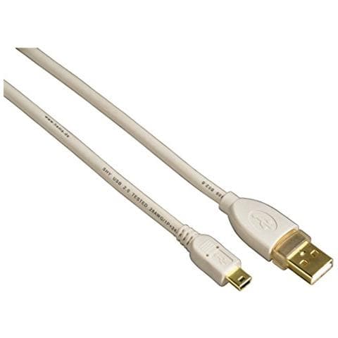 USB 2.0 Connecting Cable, 1.8m 1.8m USB A Mini-USB B Bianco cavo USB - Foto 1