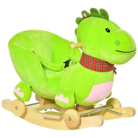 Dondolo Con Ruote A Forma Di Drago Per Bambini 18-36 Mesi - Verde - Foto 1