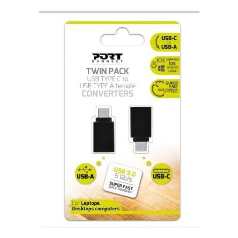 s 900142 Adattatore Per Inversione Del Genere Dei Cavi Usb-c Usb-a Nero - Foto 1