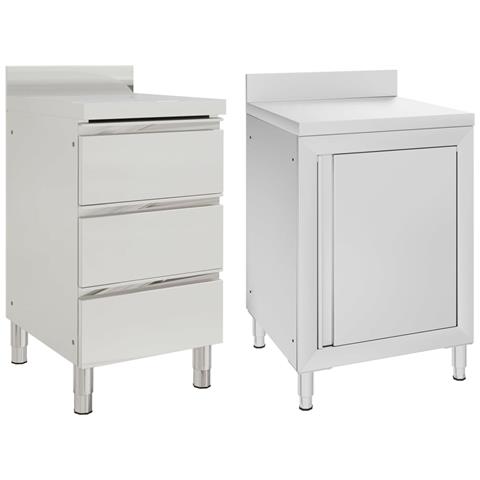 Mobiletti Da Cucina Commerciale 2 Pz In Acciaio Inox - Foto 1