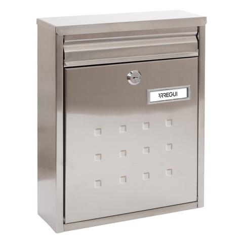 Dime V1327 Cassetta Postale Individuale In Acciaio Inossidabile, Cassetta Della Posta Da Esterno, Dimensione M (din A4 E Riviste), Inox - Foto 1