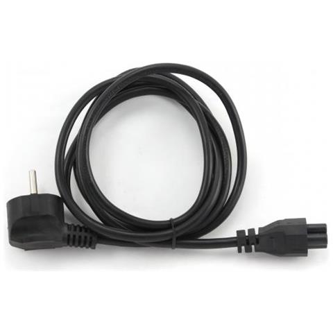 Cavo Di Alimentazione Per Laptop, ""cloverleaf"" C5 (3 Contatti), Vde, 1 M, Nero - Foto 2