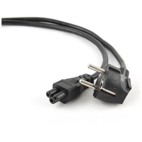 Cavo Di Alimentazione Per Laptop, ""cloverleaf"" C5 (3 Contatti), Vde, 1 M, Nero - Foto 4