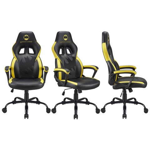 SA5642-B1 sedia per videogioco Sedia da gaming per PC Seduta imbottita Nero, Giallo - Foto 2