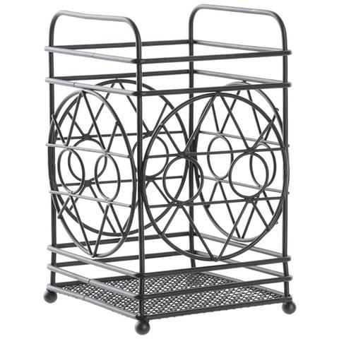 Scolaposate Dkd Home Decor Nero Metallo Geometrico 12 X 12 X 20 Cm - Foto 1