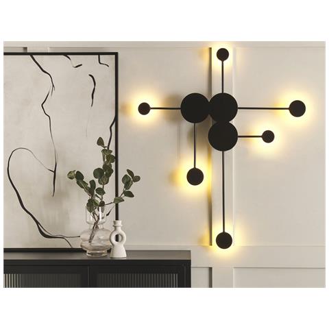 Lampada Da Parete A Led Mariato Metallo Nero - Foto 1