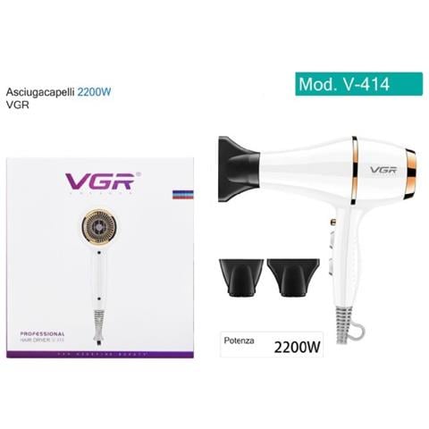Trade Shop - Asciugacapelli Phon Professionale Ionico 2200 W Parrucchiere Barbiere Vgr V-414 - Foto 1
