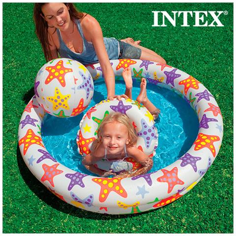 Piscina Con Gonfiabili D'acqua Intex (3 Pezzi) - Foto 1