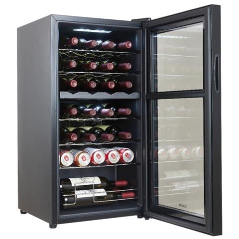Cantinetta Vino HOM-NC-28B a Libera Installazione con Doppia Temperatura Capacità 28 Bottiglie Classe G Colore Nero - Foto 7