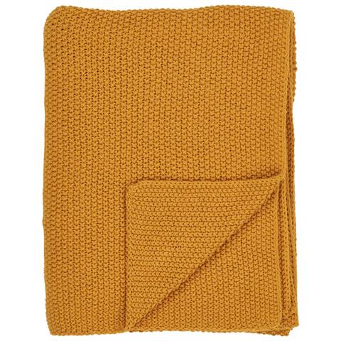 Plaid Santos - Arancione - Cotone Reciclato - 130x170x0 Cm - Foto 1