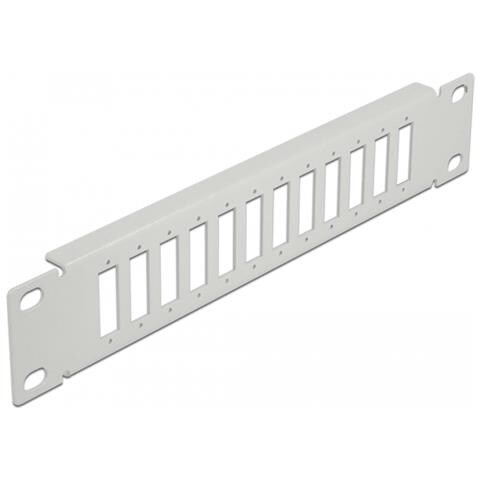 DeLOCK Pannello patch da 10? in fibra ottica a 12 porte per SC Duplex / LC Quad 1U grigio - Foto 1