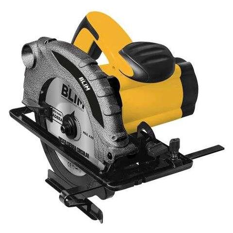 Sega Circolare 185 mm Potenza 1300W Velocità 4500 giri /min Taglio 65 mm a 90° Giallo Nero - Foto 1