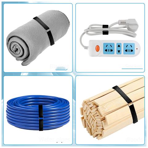 Nastro Con Chiusura A Strappo Da 2,5 Cm X 10 M Con 50 Fibbie In Plastica - Foto 4