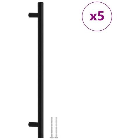 Maniglie Per Mobili 5pz Nere 224mm In Acciaio Inox - Foto 2