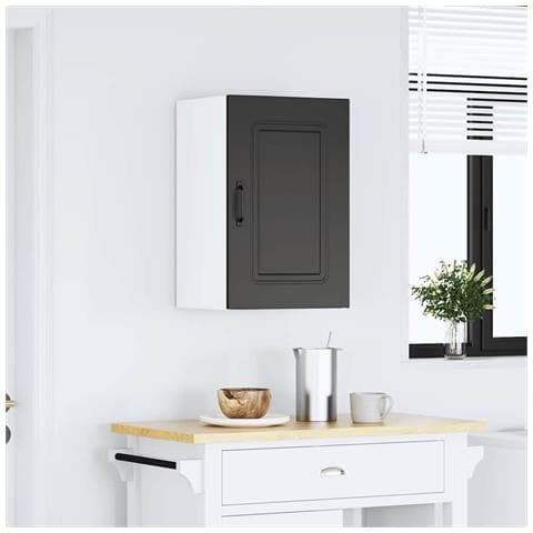 Pensile Da Cucina Kalmar Nero In Legno Multistrato - Foto 3