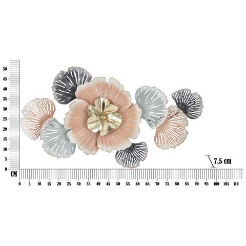 Decorazione In Metallo 3d Fiori 25 - Multicolore - Metallo - 93x7,5x53 Cm - Foto 6