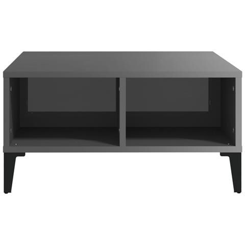 Lusso Casadino - Tavolino Da Salotto Grigio Lucido 60x60x30 Cm Legno Multistrato - Foto 2