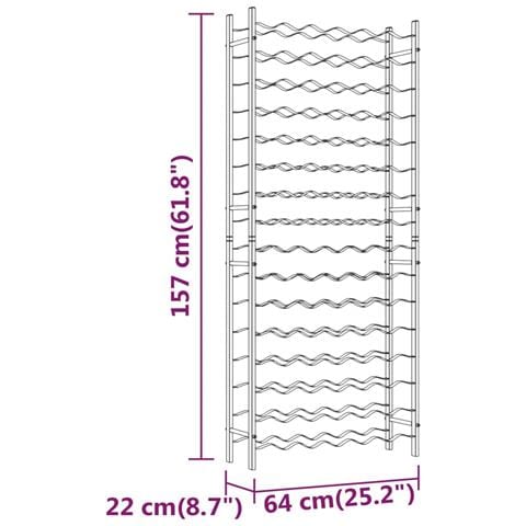 Lusso Casadino -  Portabottiglie Per 96 Bottiglie Metallo Oro - Foto 8