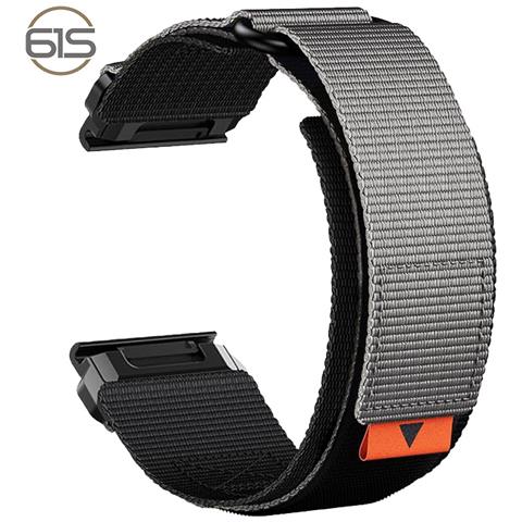 Cinturino Per Orologio In Nylon Da 22 Mm Per Garmin Fenix 8/7x Pro / 5x 6x Grey - Foto 1