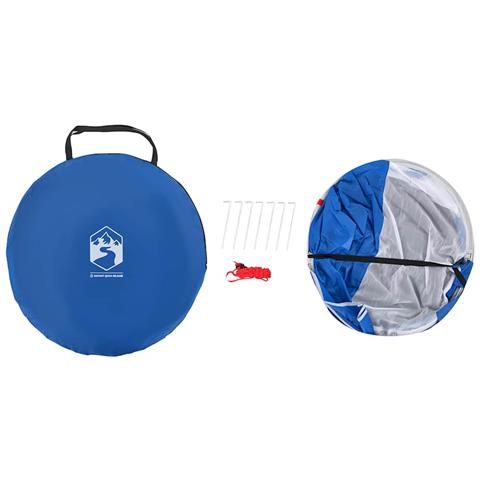 Tenda da Spiaggia 2 Persone Pop-Up Azzurra Impermeabile - Foto 8