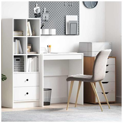 Scrivania Bianca Legno ingegnerizzato 70 x 40 x 76 cm Semplice - Foto 2