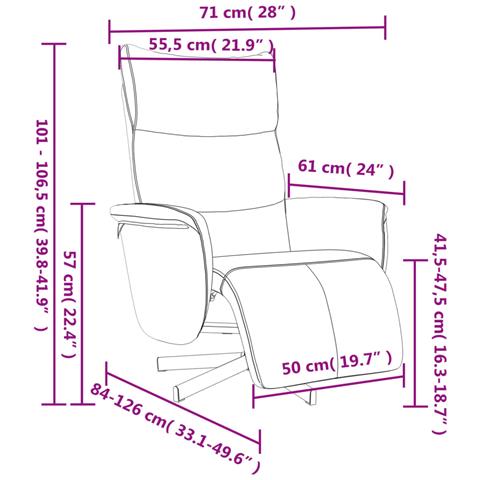 Poltrona Reclinabile con Poggiapiedi Nera in Similpelle - Foto 9