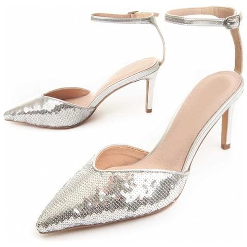 Scarpa Con Tacco Festshoe2 Argento Argento Materiale Sintetico - Foto 1