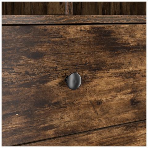 Scrivania con spazio di archiviazione Rovere fumé Legno ingegnerizzato - Foto 9