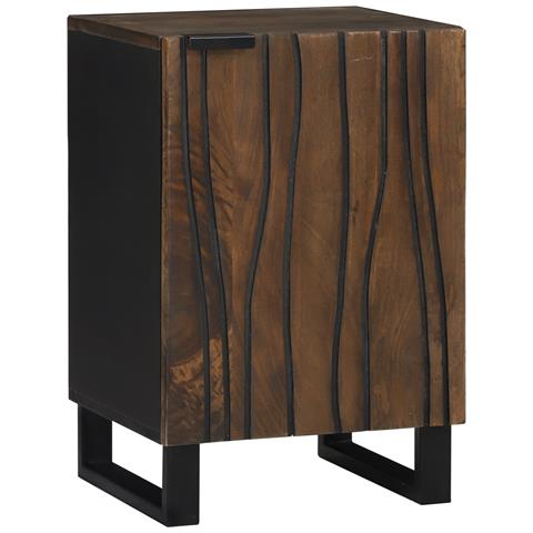 Armadio da bagno 38x33.5x58 cm in legno massello di mango - Foto 1