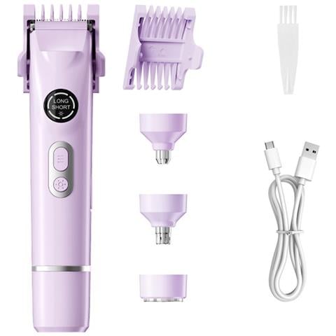 Epilatore Multifunzione 4 In 1: Rasoio Elettrico Per Donna, Rifinitore Per Sopracciglia E Naso Purple - Foto 1