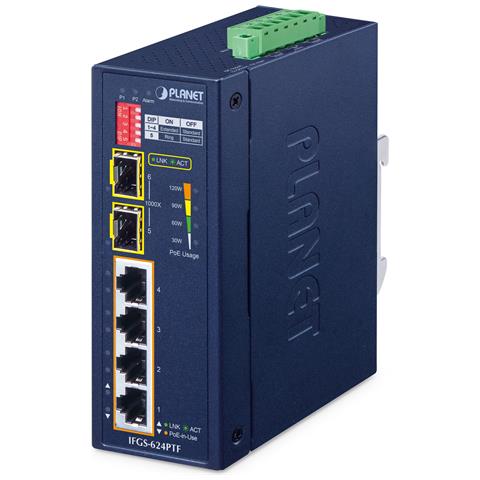 Netzwerkgeräte Non gestito Fast Ethernet (10/100) Supporto Power over Ethernet (PoE) Blu - Foto 1