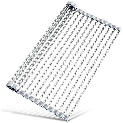 Scolapiatti Pieghevole Resistente Al Calore 32x45 Cm Fino A 32 Kg Argento - Foto 1