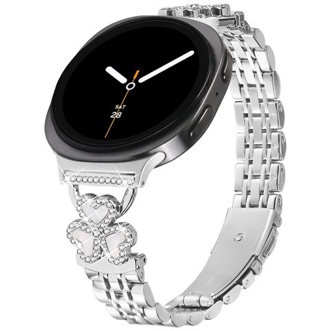 Cinturino In Acciaio Inossidabile Con Quadrifoglio A Sette Perline Compatibile Con Samsung Watch Ultra/ultra 2025 - Foto 1