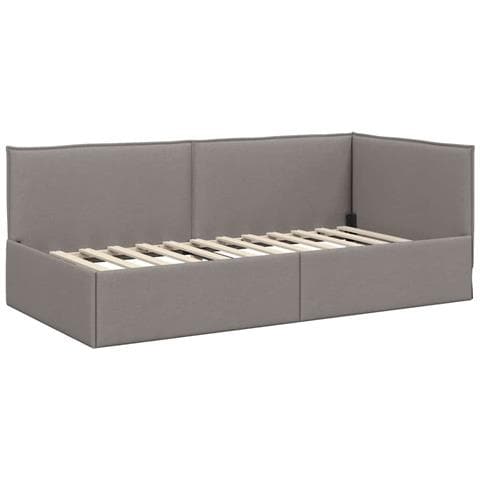Cornice del letto ad angolo Talpa 100 x 200 cm Tessuto - Foto 1