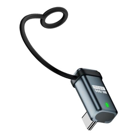 Adattatore Angolato Usb-c Femmina A Usb-c Maschio 240w 120gbps Con Cordino (2 Pezzi) Grey - Foto 3