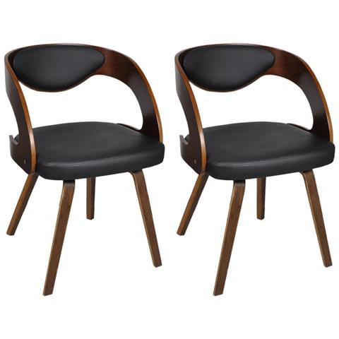 Lusso Casadino -  Sedie Da Pranzo 2 Pz Marroni In Similpelle - Foto 1