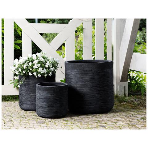 Vaso Per Piante Samos 42 Cm Nero - Foto 1