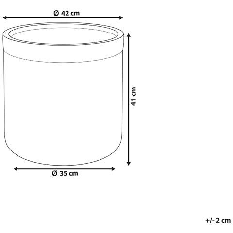 Vaso Per Piante Samos 42 Cm Nero - Foto 6