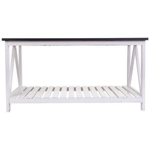 Tavolino In Legno Bianco 92x53x46h - Foto 2