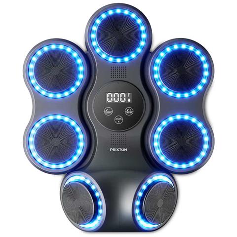 Macchina Da Boxe Musicale Combat Pro Bm150, Bluetooth E Luci Led, 11 Modalità E 9 Velocità, Guanti Inclusi, Allenamento Interattivo Da Parete Per La Casa - Foto 1